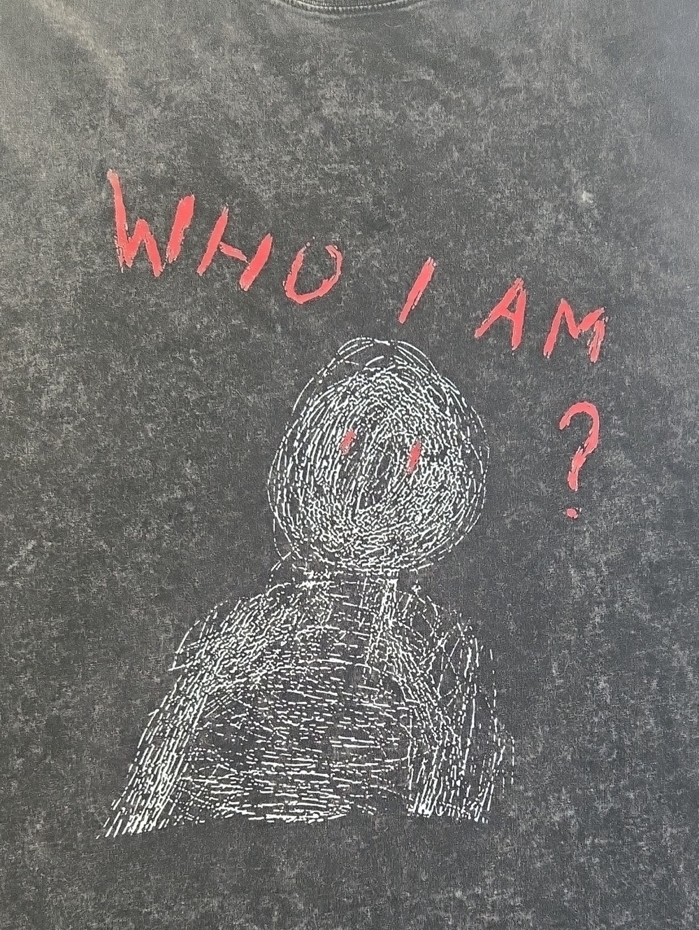 Men's Black Muscle Shirt With Graphic EXISTENTIAL CRISIS Graffiti Style Artwork - Picture 5 of 7